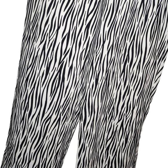 Josie Natori Women's Sleepwear, Zebra Print Wide Leg Lounge Pajama Pants, Sz M/L - Picture 6 of 9